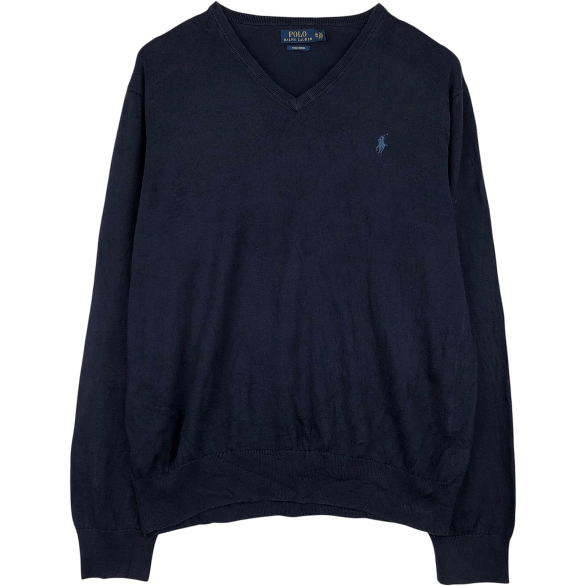 古着 ラルフローレン Ralph Lauren POLO RALPH LAUREN Vネック ピマコットンニットセーター メンズXXL相当/eaa645884
