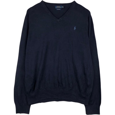 古着 ラルフローレン Ralph Lauren POLO RALPH LAUREN Vネック ピマコットンニットセーター メンズXXL相当/eaa645884