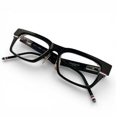 美品 トムブラウン メガネ ブラック メンズ 52⬜︎18 147 TBX714-A-01AF