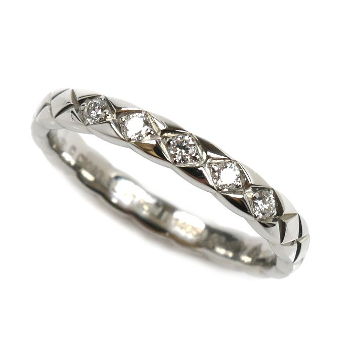 CHANEL シャネル Pt950プラチナ ココクラッシュ 5P ダイヤ リング・指輪 J11355 11.5号 52 3.9g レディース【中古】【美品】