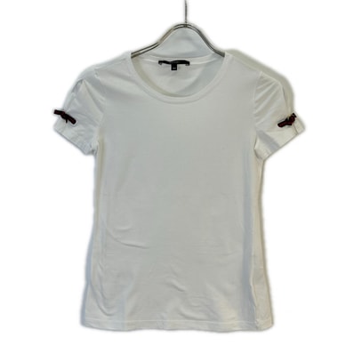 グッチ 271596 GGウェブリボン ホワイト クルーネック Tシャツ XS