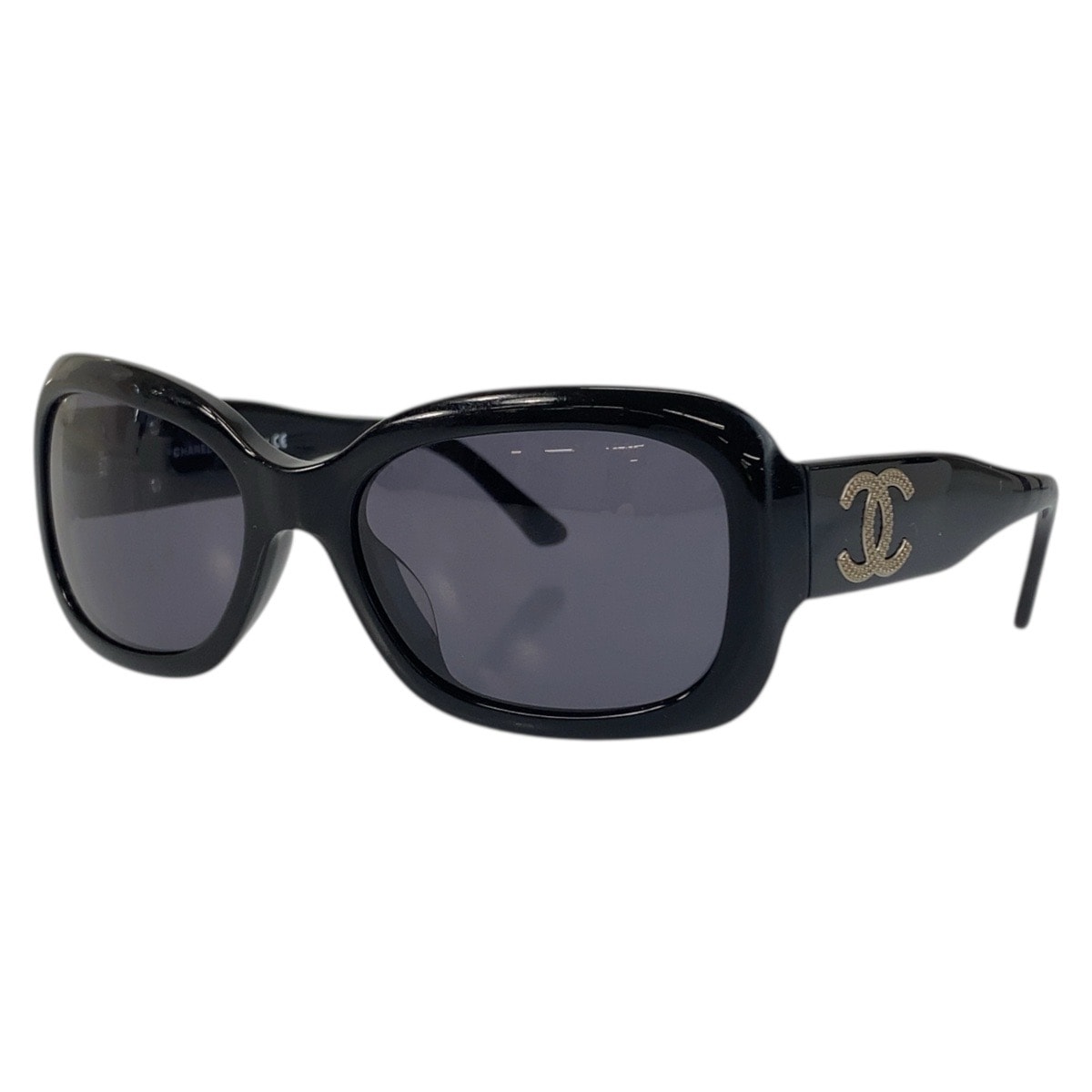 CHANEL シャネル ココマーク ブラック 黒 プラスチック サングラス ウェリントン 506782 【中古】