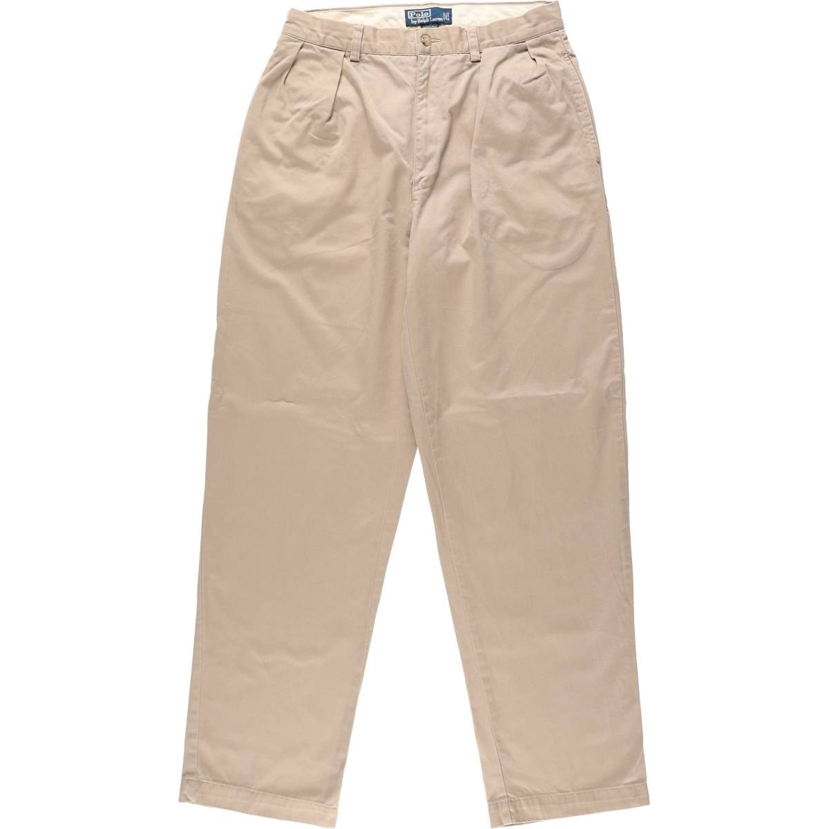古着 ラルフローレン Ralph Lauren POLO by Ralph Lauren ANDREW PANT ツータック チノパンツ メンズw31相当/eaa667792