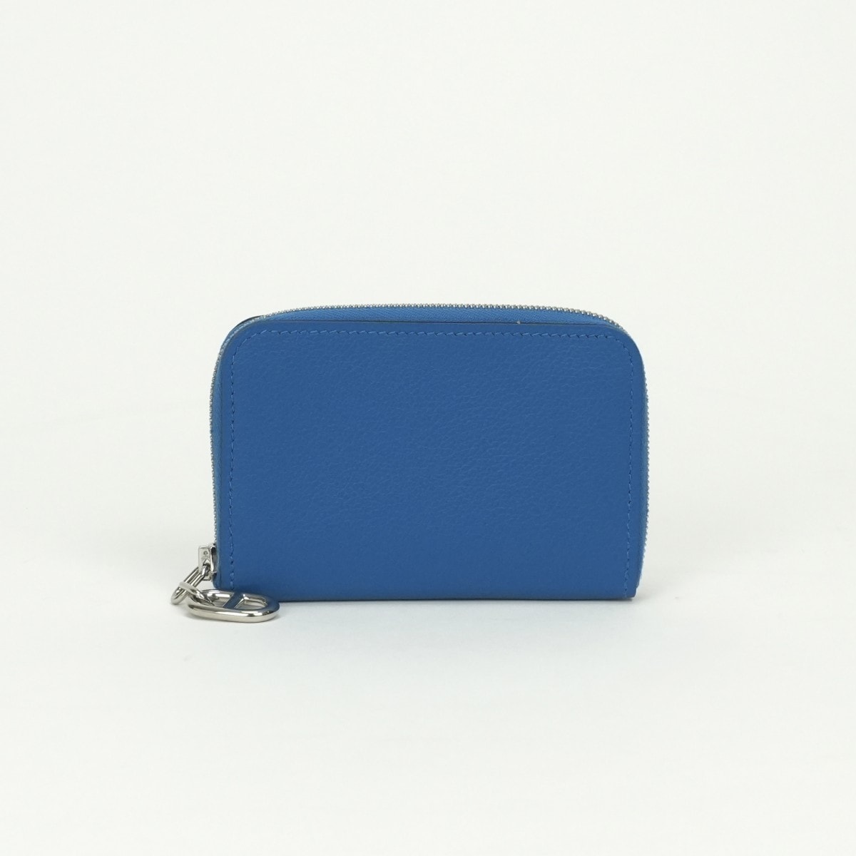 エルメス HERMES ジップアンゴー 財布 コインケース 小銭入れ エバーカラー ミコノス Mykonos ブルー Blue 青 シルバー金具 エヴァーカラー シェーヌダンクル