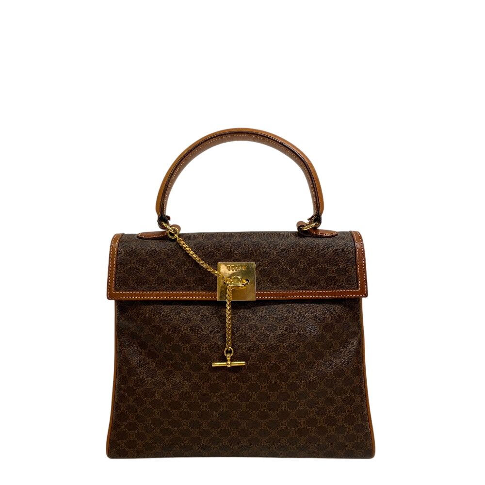 セリーヌ CELINE ハンドバッグ マカダム柄 ブラウン