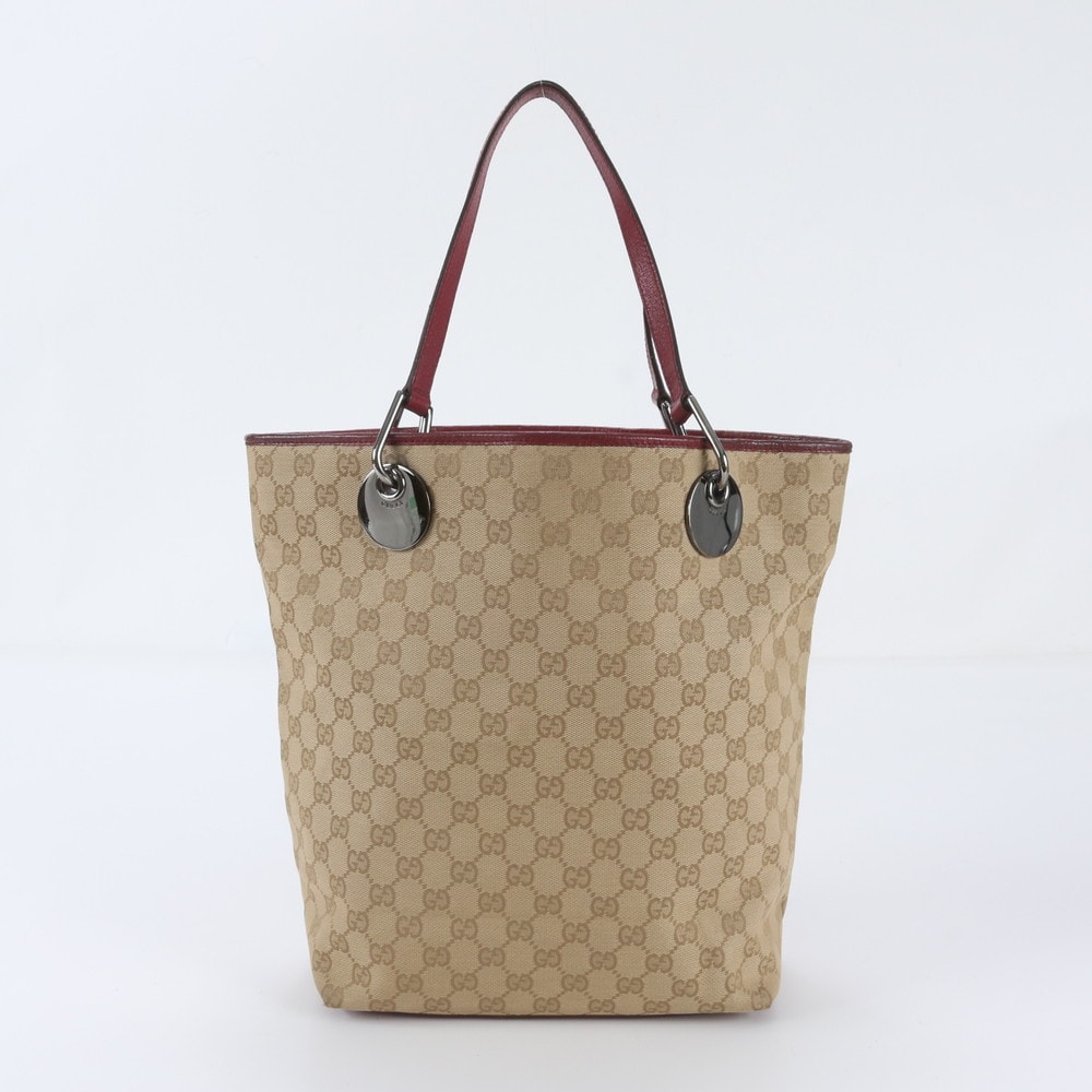 ■美品 グッチ GGキャンバス 120336 トート バッグ