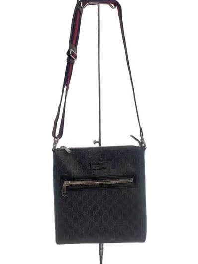GUCCI GG Supreme Canvas Messenger Bag "Black/Grey"