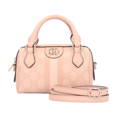 グッチ スーパーミニバッグ オフィディア ショルダーバッグ GGスプリームキャンバス 781490 ピンク レディース GUCCI 中古