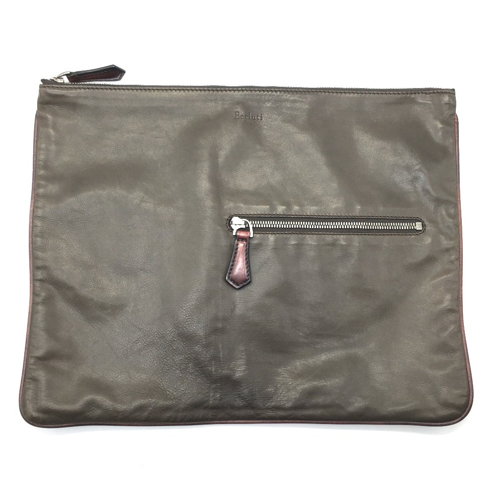 ベルルッティ Berluti インサイド カリグラフィ  カバン セカンドバッグ クラッチバッグ レザー ブラウン系