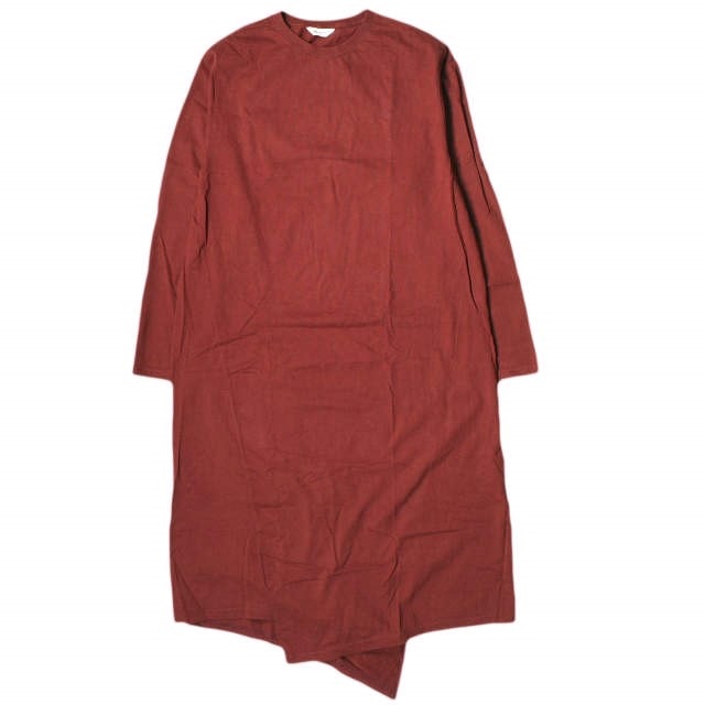 WELLDER ウェルダー 20AW 日本製 Crew Neck Onepiece クルーネックTシャツワンピース WL20ACS11 1 テラコッタ 長袖 トップス g18458