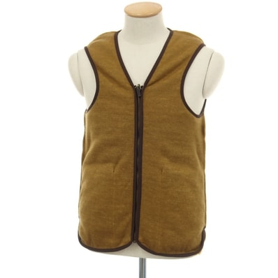 【中古】バブアー Barbour アクリルポリエステル ジップアップ ファー ライナーベスト ブラウン【サイズ34】【メンズ】