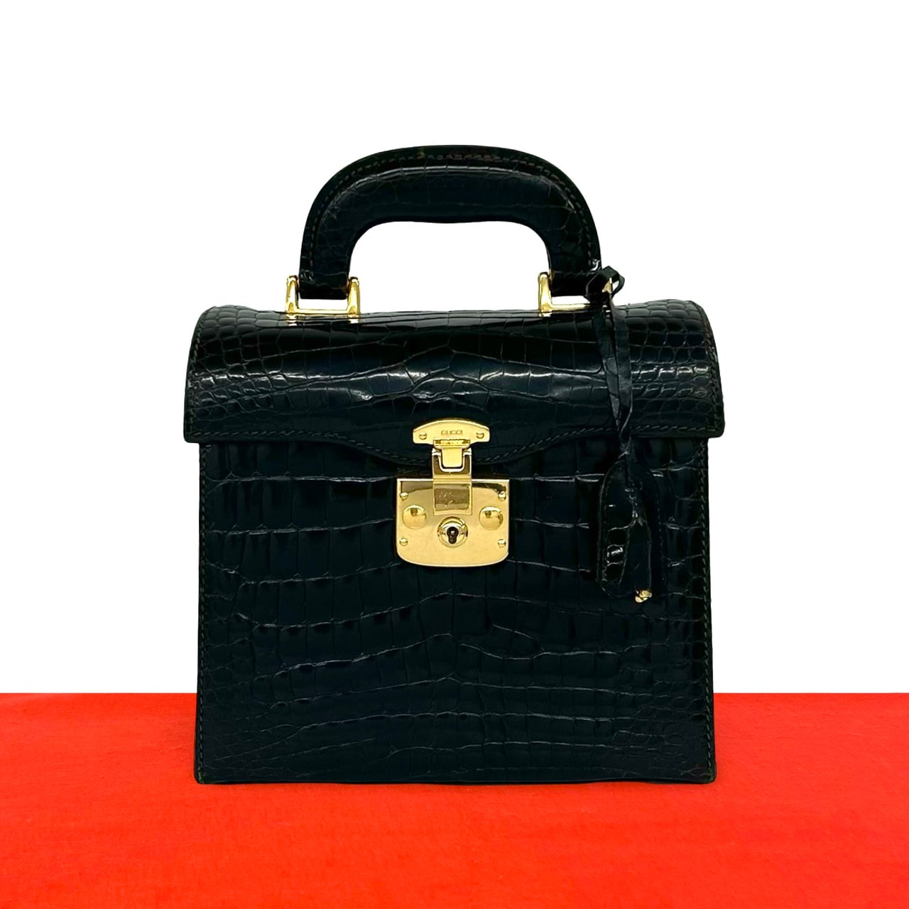 GUCCI グッチ レディロック レザー ハンドバッグ ブラック
 32987