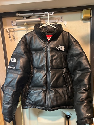 Supreme x The North Face Leather Nuptse Jacket "Black"