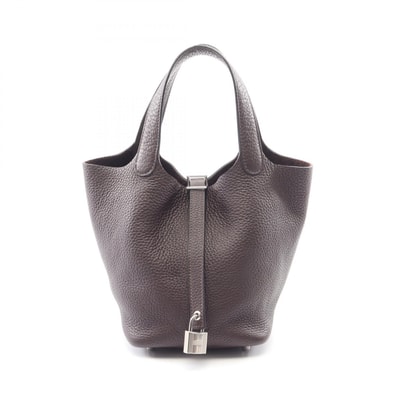 エルメス HERMES ピコタンロックPM ハンドバッグ バッグ レザー トリヨンクレマンス トリヨンクレマンス ルージュセリエ Z刻印(2021年製造) レディース ブラウン系 【中古】