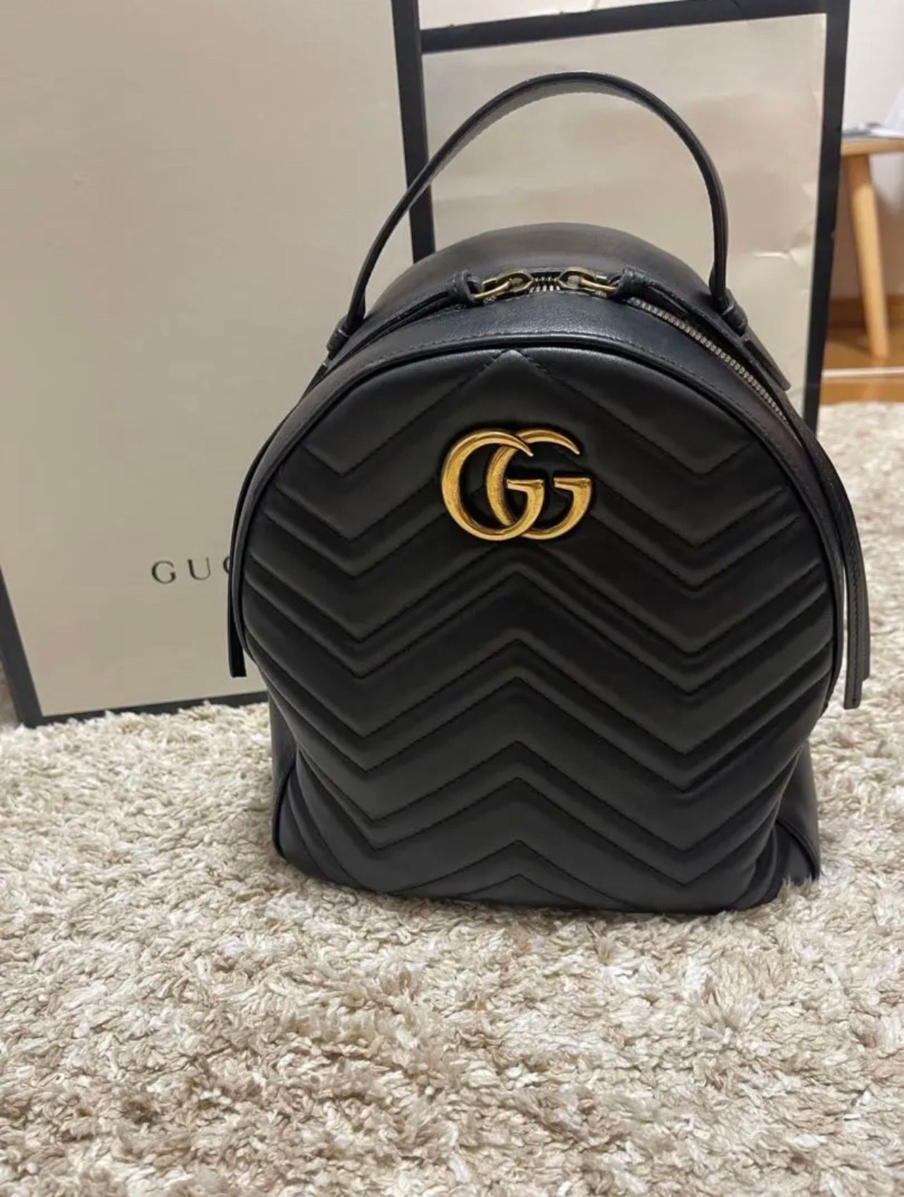 GUCCI GG Marmont Backpack "Black"