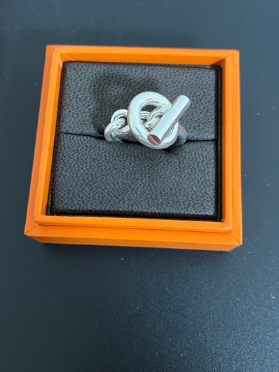 Hermes Croisette Ring Large Model "Silver"