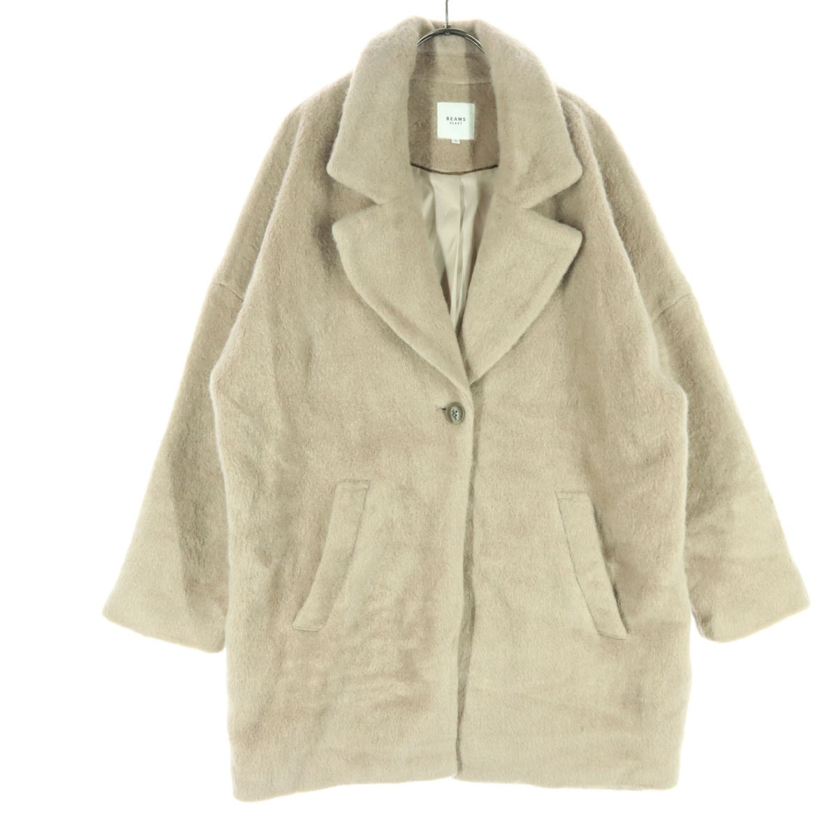 美品 BEAMS HEART ビームスハート 長袖 チェスターコート S ピンク