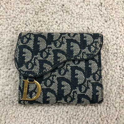 Dior Trotter Saddle Wallet "Navy"