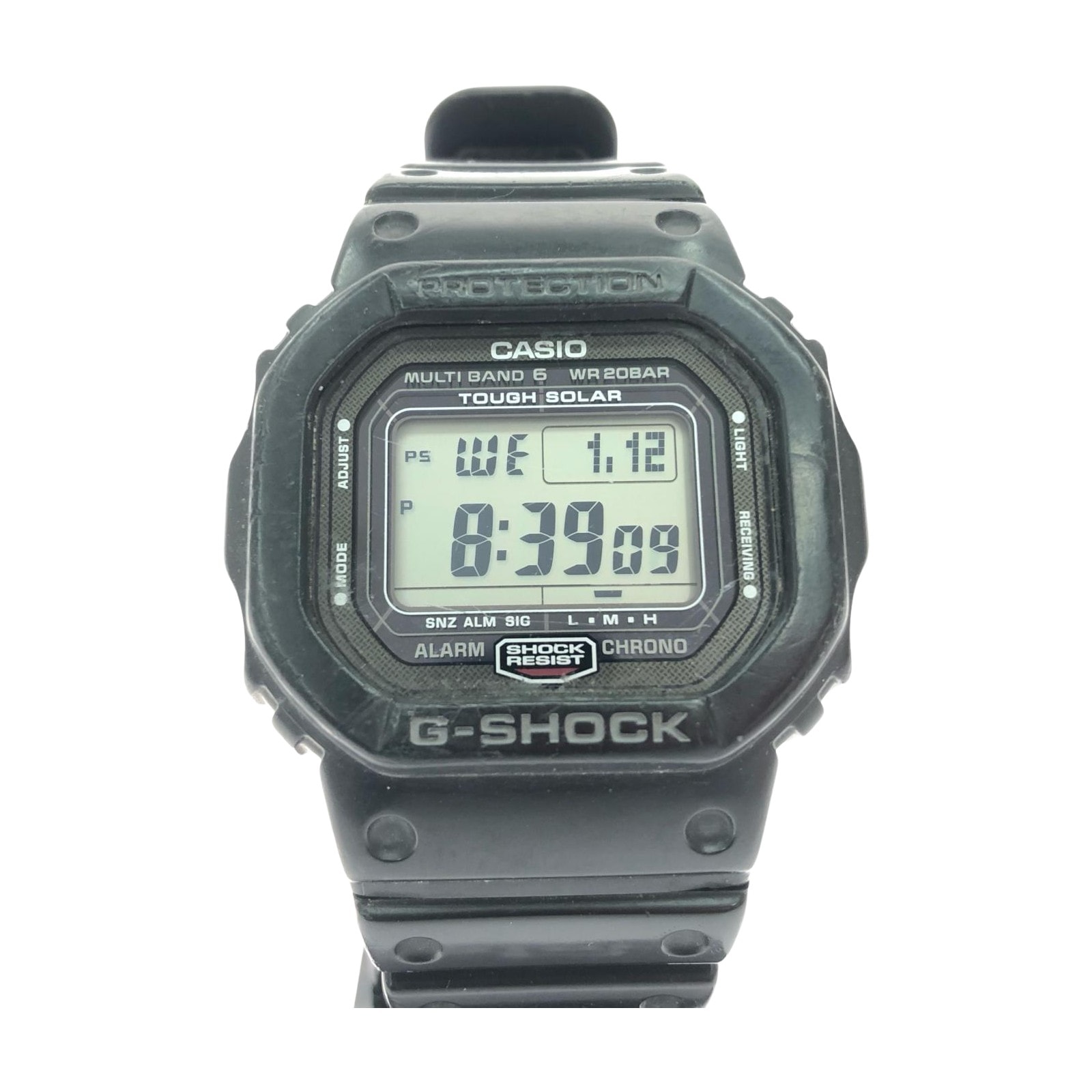 ▼▼CASIO カシオ メンズ腕時計 電波ソーラー デジタルウォッチ G-SHOCK マルチバンド6 GW-5000 ブラック
