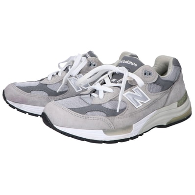 ニューバランス M992GR グレー スエード スニーカー 28