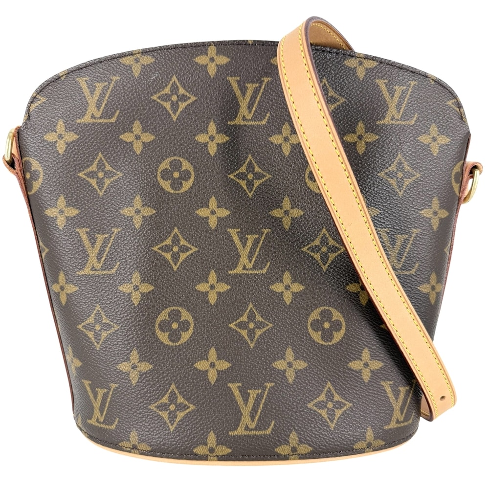 LOUIS VUITTON ルイヴィトン ショルダーバッグ ドルーオ 肩掛け 斜め掛け M51290 モノグラムキャンバス ブラウン 茶 ゴールド金具 レディース【中古品】