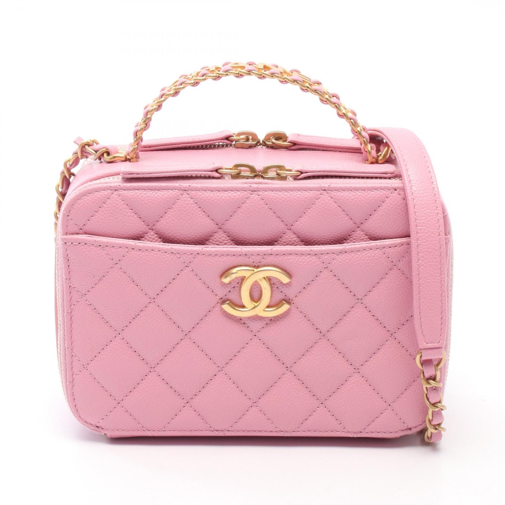 シャネル CHANEL マトラッセ バニティバッグ ショルダーバッグ バッグ キャビアスキン(グレインドカーフ) レディース ピンク系 AS3221 【中古】