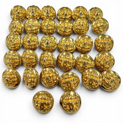 美品 シャネル ボタン ココマーク マトラッセ 金ボタン 32点セット ゴールド