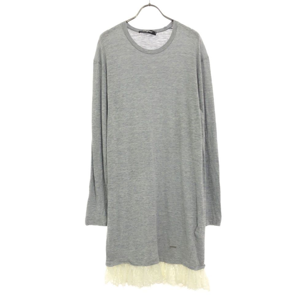 DSQUARED2 長袖 裾レース ニット 膝丈ワンピース