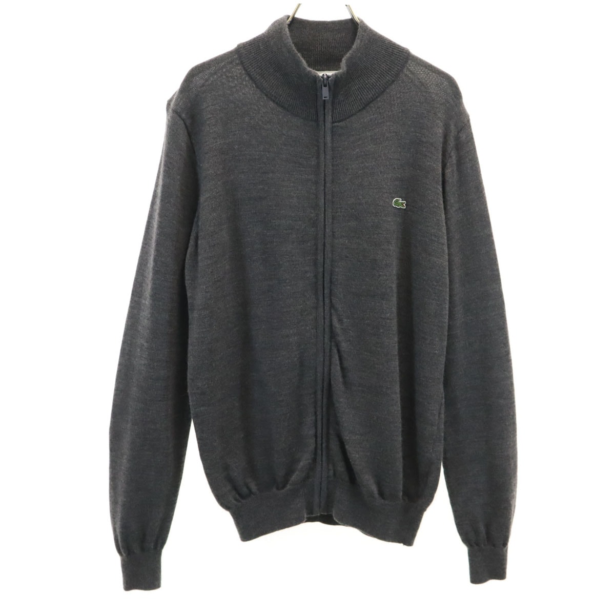 LACOSTE ラコステ 日本製 ニットジャケット 3 チャコールグレー
