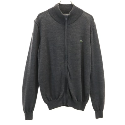 LACOSTE ラコステ 日本製 ニットジャケット 3 チャコールグレー