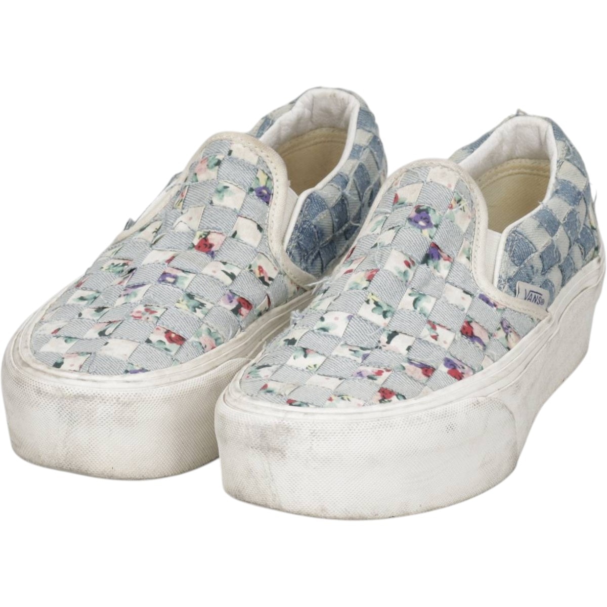 古着 バンズ VANS 総柄 ボタニカル柄 厚底 SAMPLE サンプル スニーカー 5.5 レディース22.5cm相当/saa015232 이미지