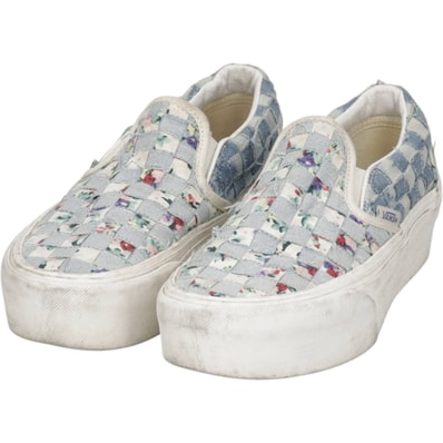 古着 バンズ VANS 総柄 ボタニカル柄 厚底 SAMPLE サンプル スニーカー 5.5 レディース22.5cm相当/saa015232