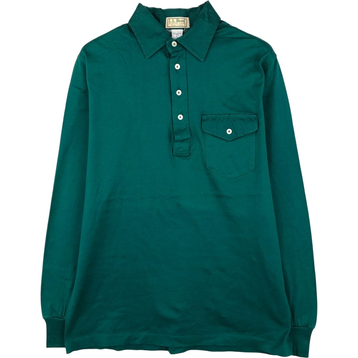 古着 ~80年代 エルエルビーン L.L.Bean 長袖 ポロシャツ USA製 メンズL相当 ヴィンテージ/eaa615605