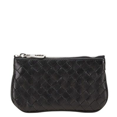 ボッテガヴェネタ イントレチャート コインケース ブラック レザー メンズ BOTTEGAVENETA 【中古】