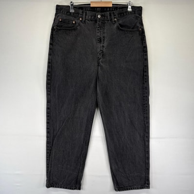 古着 リーバイス Levi's デニム パンツ 550 ジーパン テーパード バギー 大きいサイズ W38×L30 ブラック系 メンズ