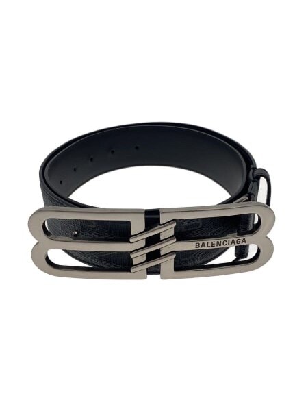 バレンシアガ BB シグネチャー ベルト BB モノグラム コーティングキャンバス "ブラック"