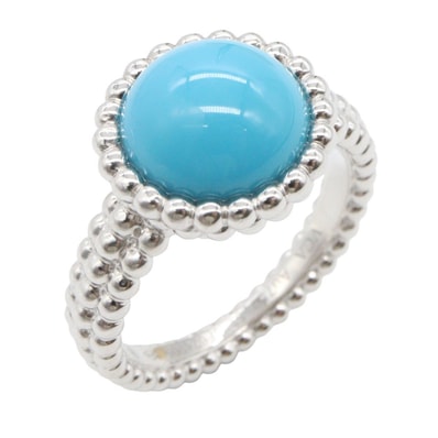 ヴァンクリーフ&アーペル Van Cleef & Arpels ペルレ ターコイズリング リング・指輪 ジュエリー K18WG(ホワイトゴールド) ターコイズ レディース シルバー系 / ブルー系 VCARP4DQ52 【中古】