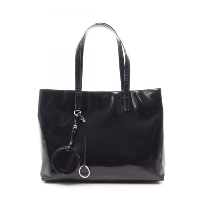 プラダ PRADA VERA SPORT トートバッグ バッグ レザー レディース ブラック系 【中古】