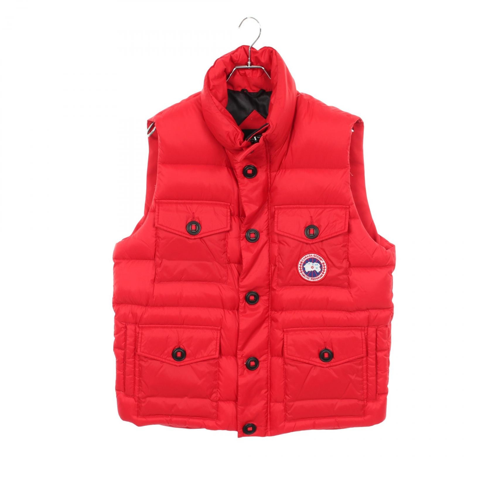 カナダグース CANADA GOOSE Benedict ベネディクト ダウンベスト 衣料品 アウター ポリエステル メンズ レッド系 3207M 【中古】