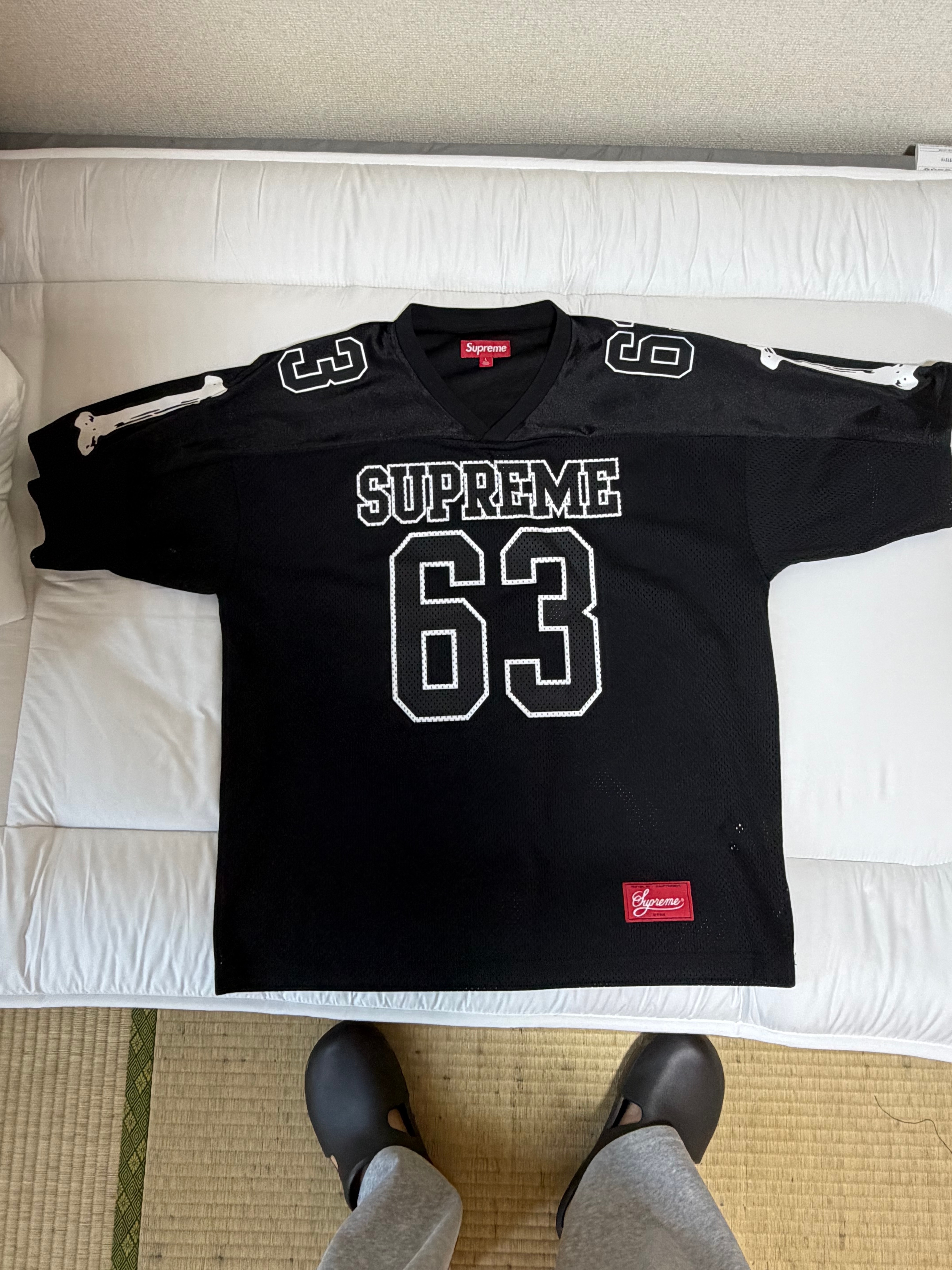 シュプリームフットボールジャージ SUPREME シュプリーム 25FW Sequin Football Jersey Navy フットボール