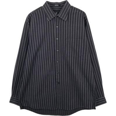 古着 90~00年代 カルバンクライン Calvin klein 長袖 コットンストライプシャツ メンズXL相当/eaa662549