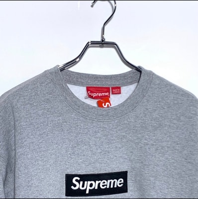 Supreme Box Logo Crewneck "Heather Grey" (22FW)