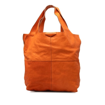 ジバンシー ジョージV トートバッグ ショルダーバッグ オレンジ レザー レディース Givenchy 【中古】