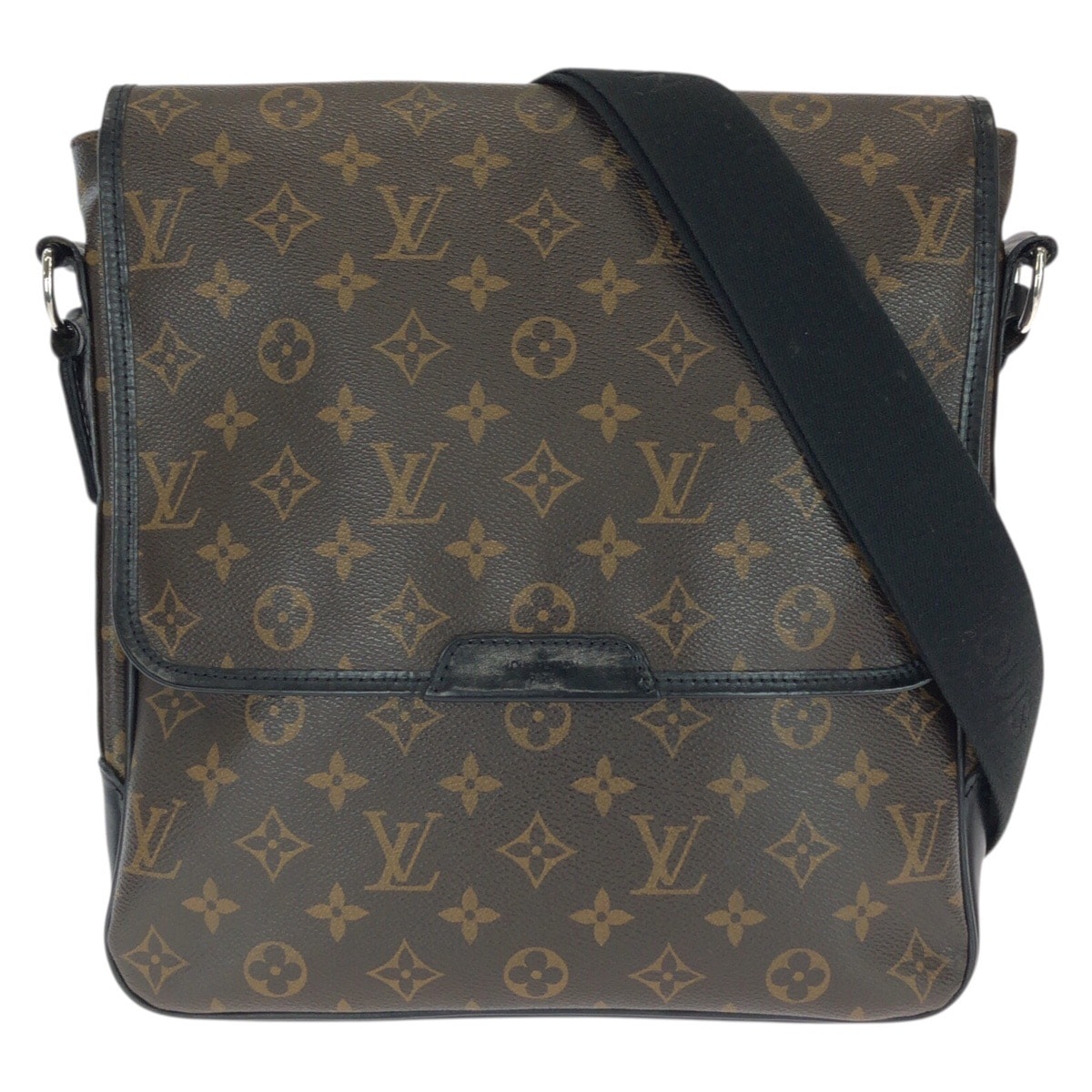 LOUIS VUITTON ルイヴィトン モノグラム マカサー バスMM ブラウン ダークブラウン シルバー金具 PVC ショルダーバッグ メッセンジャーバッグ 603427 【中古】