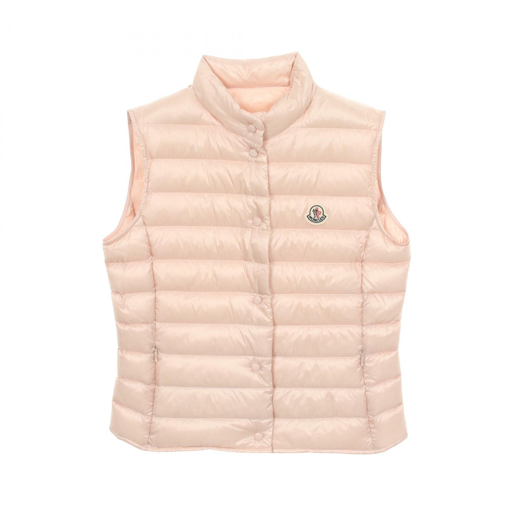 モンクレール MONCLER LIANE ダウンベスト 衣料品 アウター ナイロン レディース ピンク系 【中古】