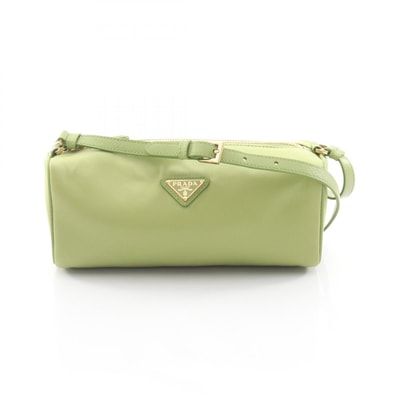 プラダ PRADA Re-Nylon ポーチ TESSUTO+SAFFIAN ショルダーバッグ バッグ ナイロン サフィアーノレザー レディース グリーン系 1NE058 【中古】