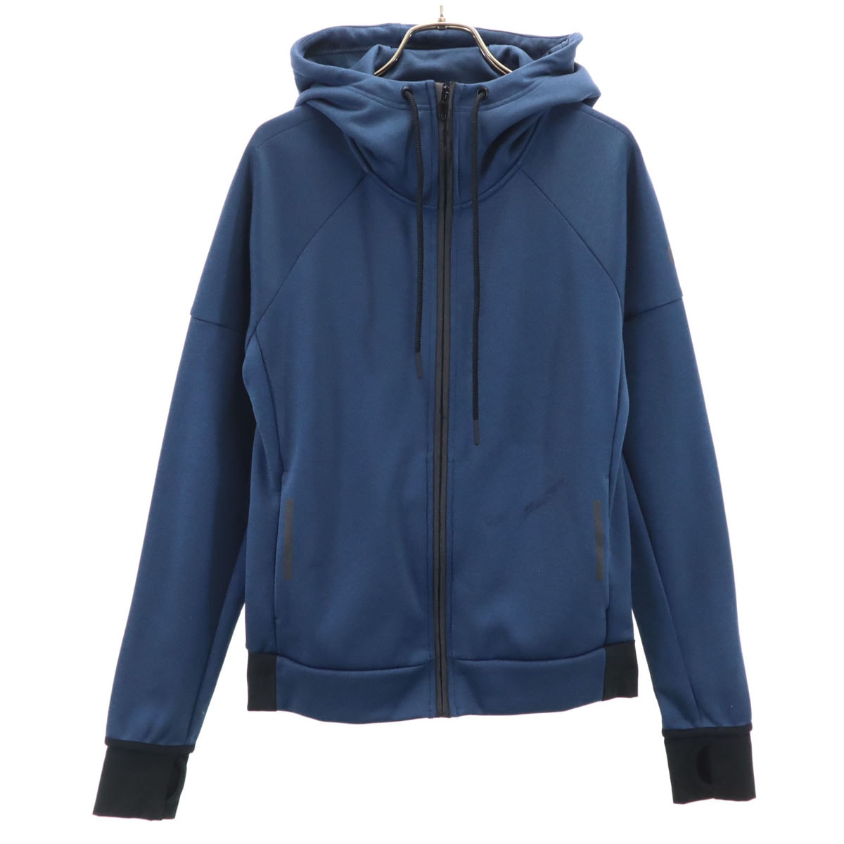 adidas アディダス 長袖 ジップパーカー L ネイビー