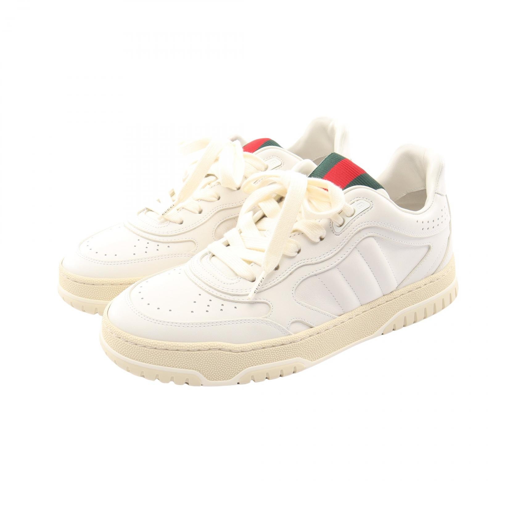 グッチ GUCCI リウェブ スニーカー 靴 レザー レディース ホワイト系 【中古】