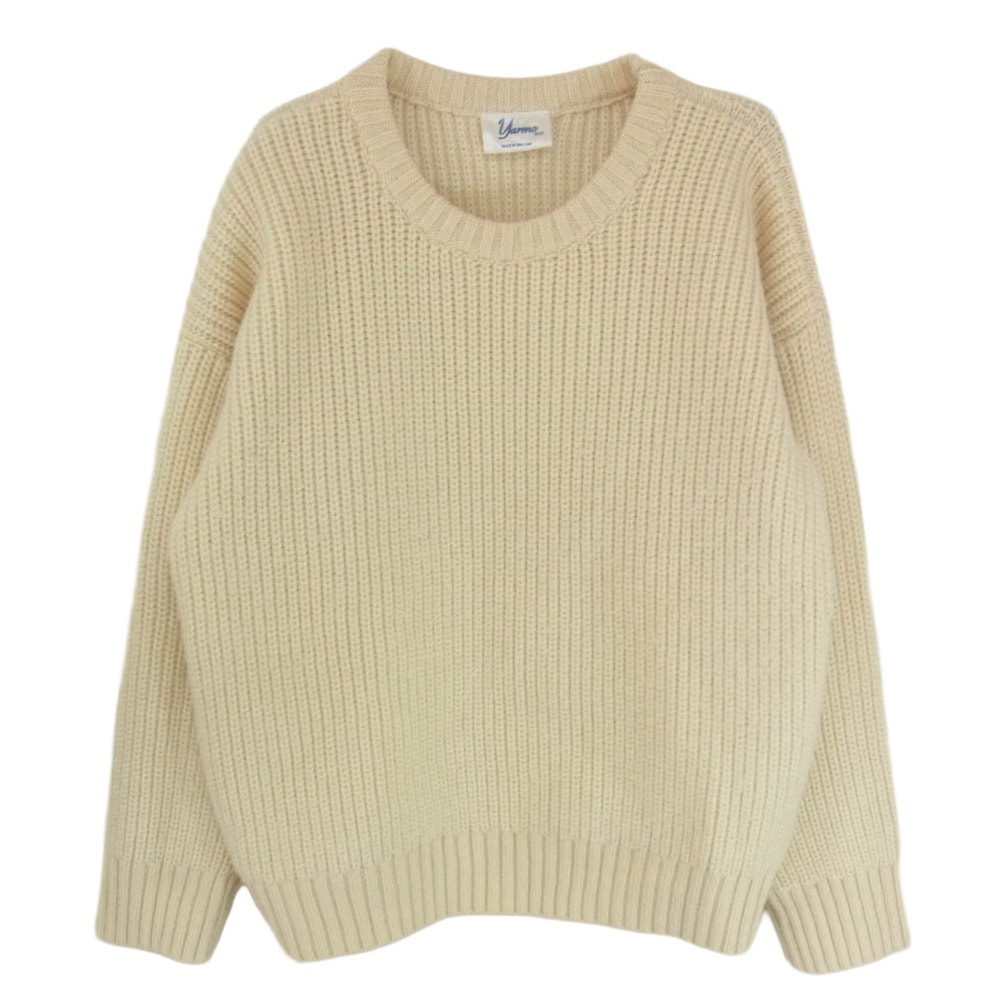 SOPHNET. ソフネット ニット SOPH-189150 × YARMO ヤーモ 英国製 クルーネック セーター ニット オフホワイト系 M【中古】