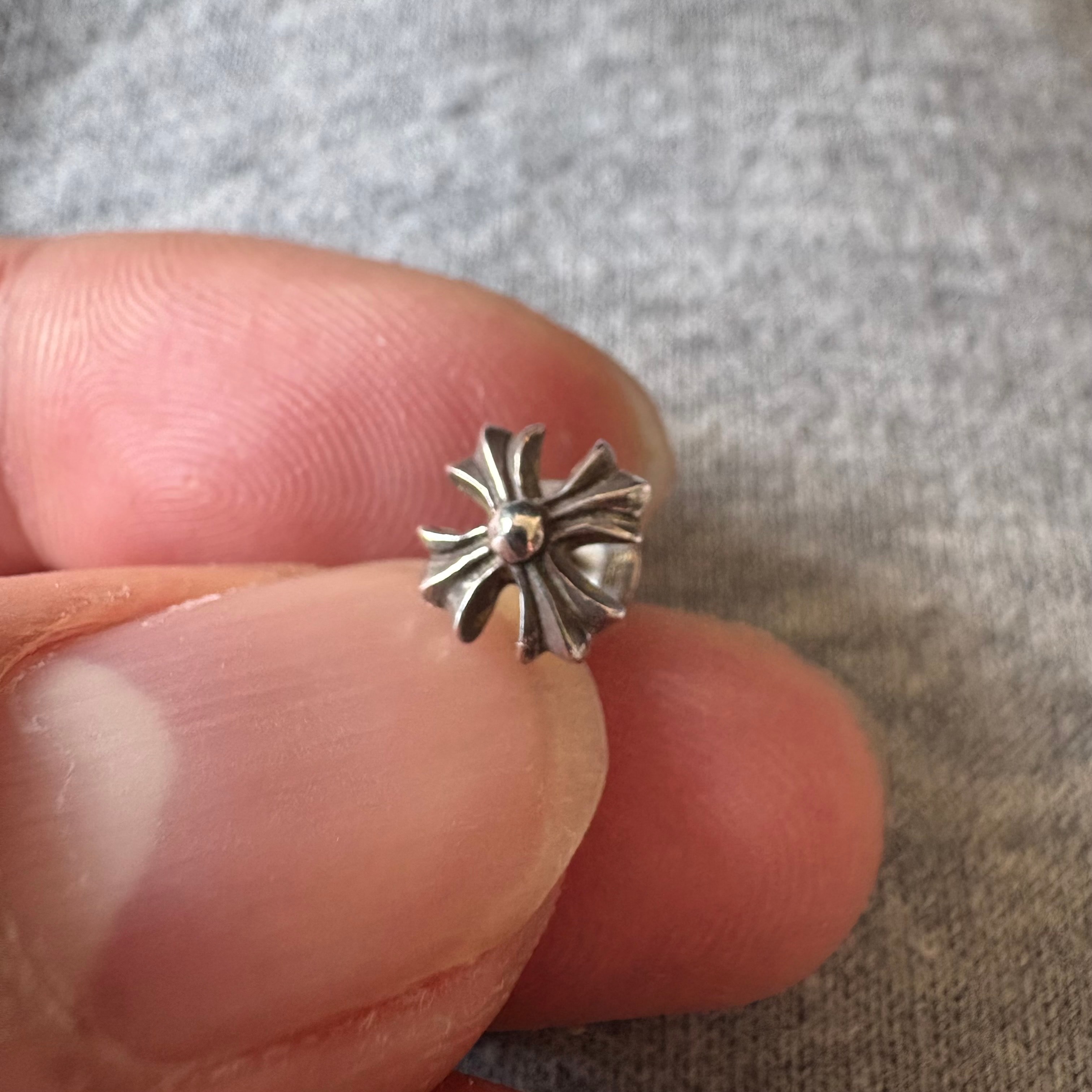 Chrome Hearts CH Plus Stud Earrings "Silver"